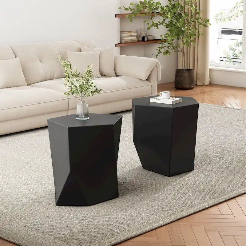 Modern MGO Coffee Table Set with Geometric Design