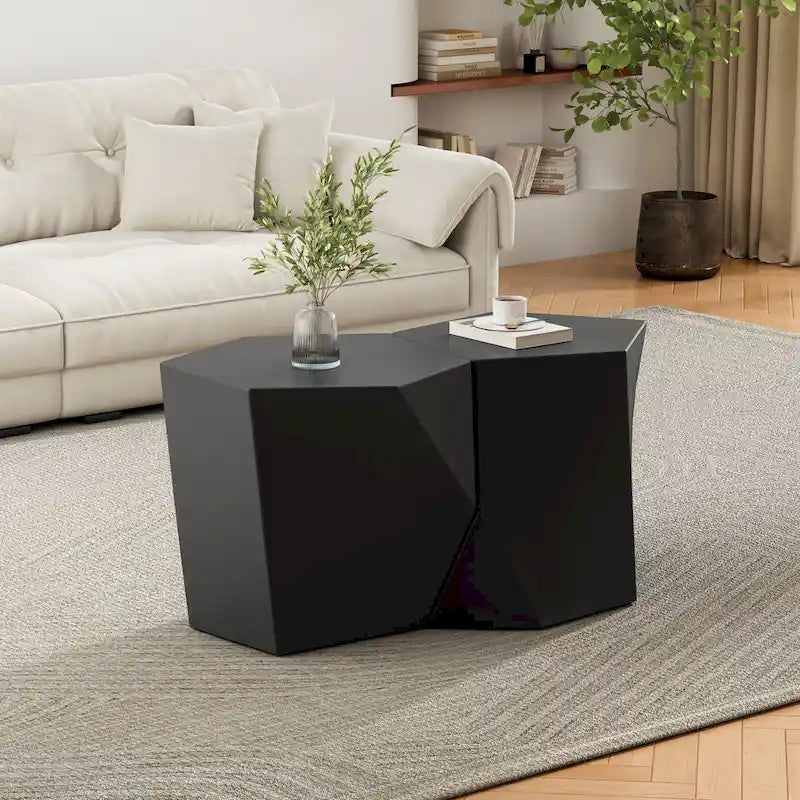 Modern MGO Coffee Table Set with Geometric Design