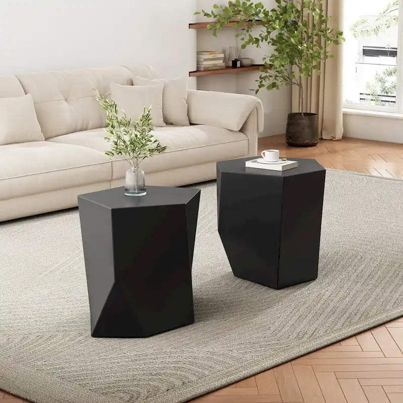 Modern MGO Coffee Table Set with Geometric Design