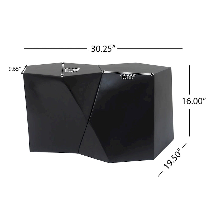 Modern MGO Coffee Table Set with Geometric Design
