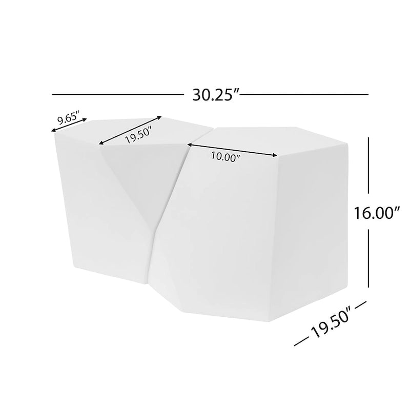 Modern MGO Coffee Table Set with Geometric Design
