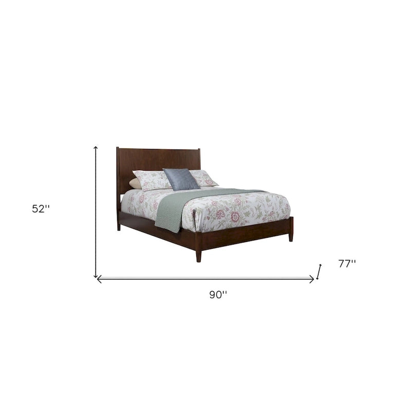 Brown Solid Wood California King Bed Frame