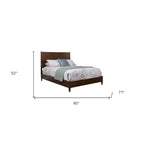Brown Solid Wood California King Bed Frame