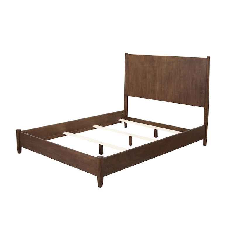 Brown Solid Wood California King Bed Frame