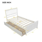 Twin size Platform Bed with Two Drawers