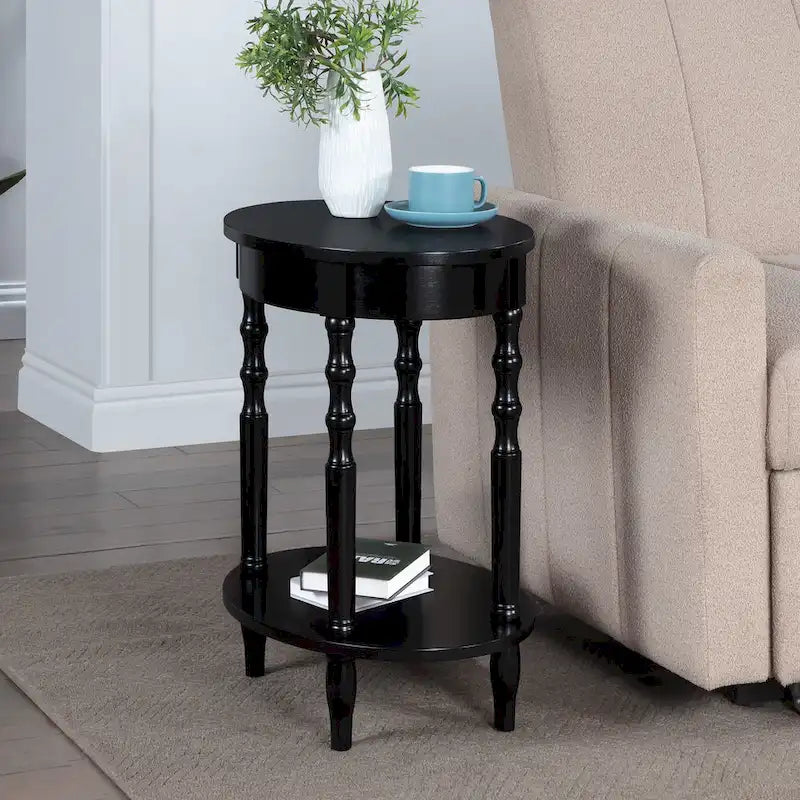 Classic Accents Brandi Oval End Table with Shelf