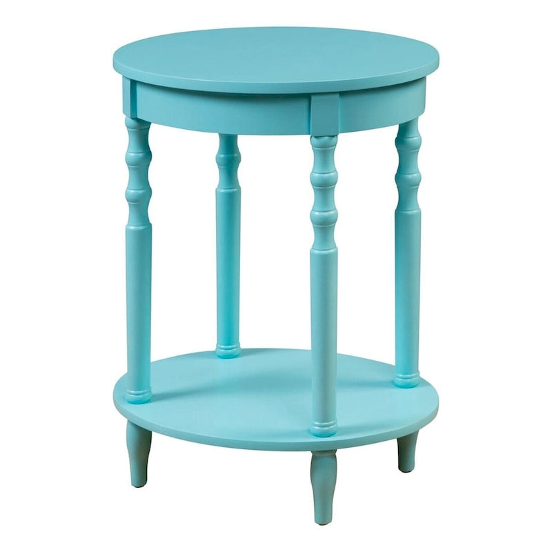 Oval End Table with Shelf