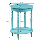 Oval End Table with Shelf