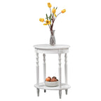 Oval End Table with Shelf