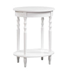 Oval End Table with Shelf