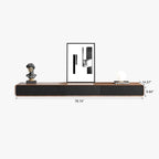 Modern Floating Wall-Mounted TV Stand, 3/4 Drawers, Solid Wood