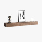 Modern Floating Wall-Mounted TV Stand, 3/4 Drawers, Solid Wood