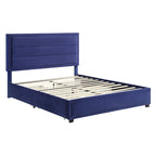 Modern 4-Drawer Fabric Platform Bed