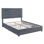 Modern 4-Drawer Fabric Platform Bed