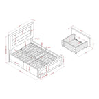 Modern 4-Drawer Fabric Platform Bed