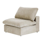 Large Modular Sectional Sofa Down Filled U-Shaped 4 Seater with 2 Ottoman