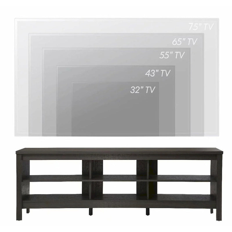 Farmhouse Wood TV Stand for 75 inch TV Entertainment Center - 73 inches